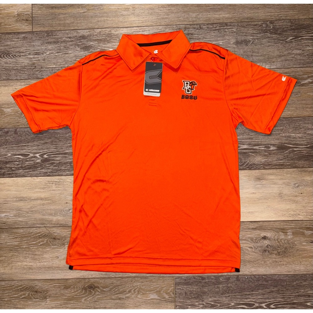 NWT Men's Small Colosseum Bowling Green Falcons Polo  - Orange